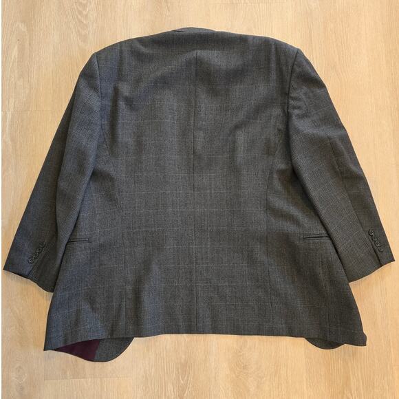 Oscar de la Renta Men’s 100% Wool Suit Gray Jacket & Pants Set Size 48L - Picture 6 of 8